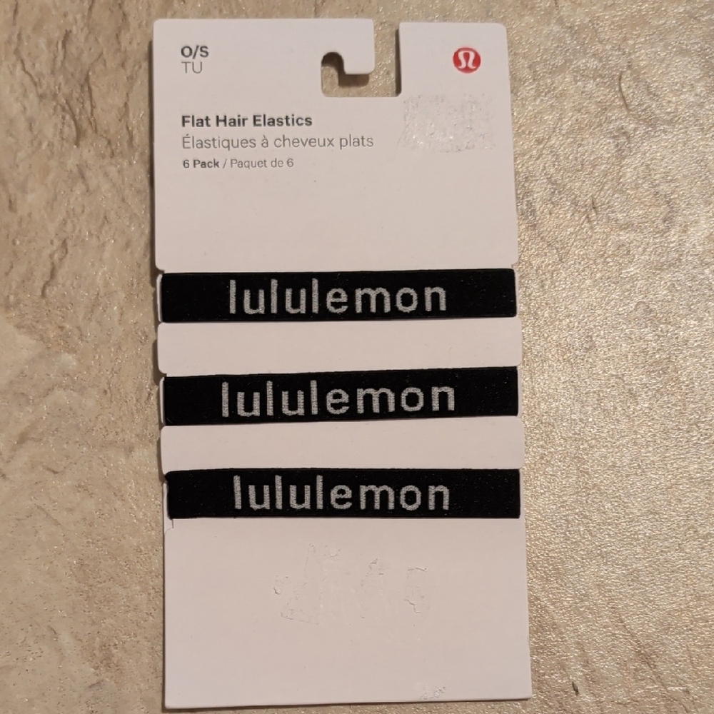 NWT Lululemon Flat Hair Elastics 6 Pack